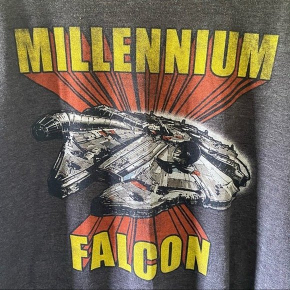 Star Wars Millenium Falcon Short-Sleeved Graphic Tee XL - Picture 5 of 6